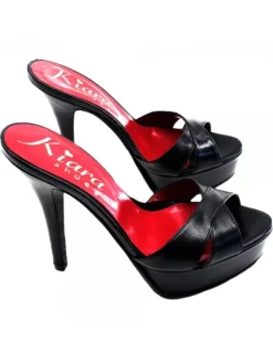 SABOT IN VERA PELLE NERA...