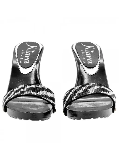 ZOCCOLI NERI FASCIA STRASS...