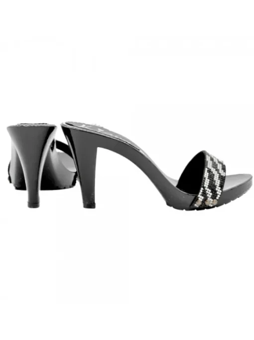 ZOCCOLI NERI FASCIA STRASS...